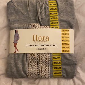 Flora lounge knit hoodie pj set